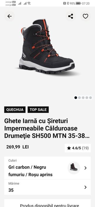 Ghete iarna Decathlon nr. 35