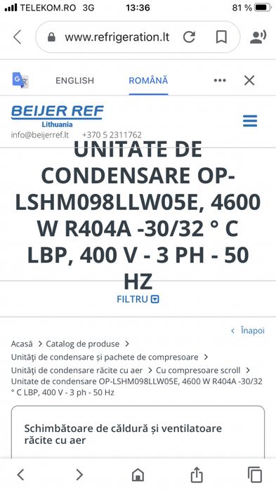 Agregat Frigorific Danfoss Optyma (Tecumseh,Embraco,Cubigel)