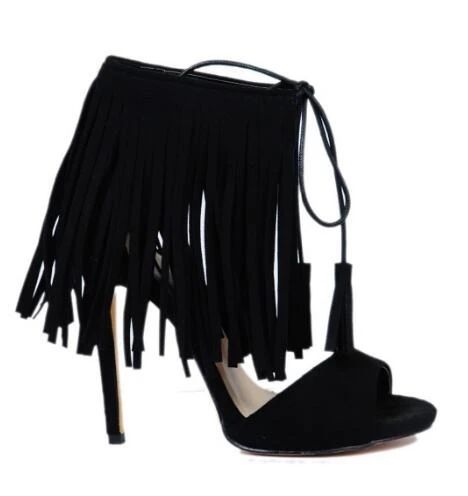 Sandale franjuri negre zara 37