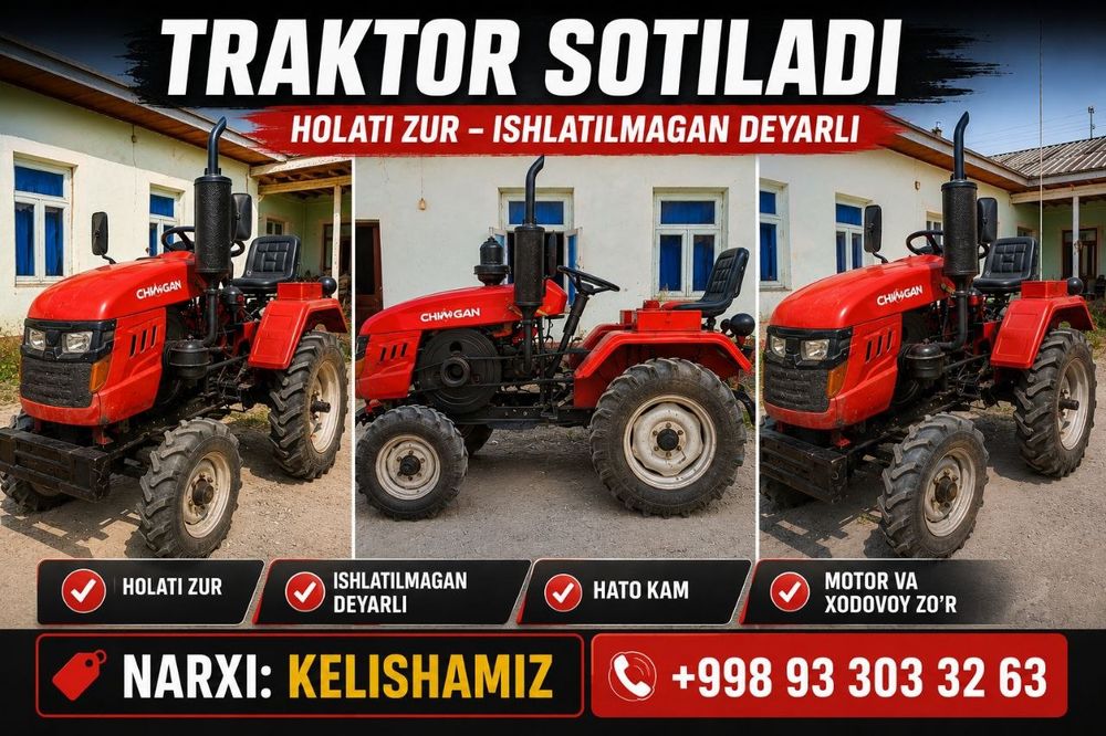 Traktor bog'dorchilik, qishloq xoʼjaligi uchun juda qulay