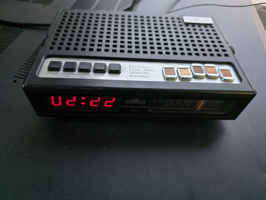 Ceas Radio Vintage (Raritate) Intercord 301 Digital Electronic - RAR, Anii '70, Space Age