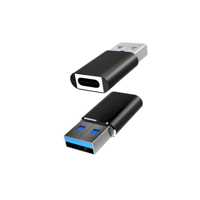 Adaptor Intrare USB - Iesire TYPE C Negru / Argintiu