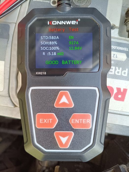 KONNWEI KW218 - Tester / Analizor Baterie Auto 6V / 12V, rating 100 - 2000 CCA, capacitate 2 - 220 Ah - NOU / SIGILAT