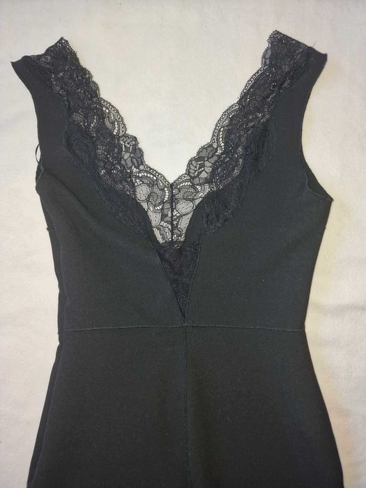 Rochie neagra cu dantela ZARA