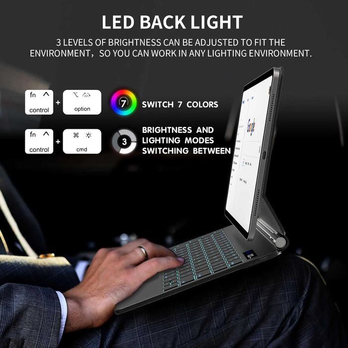 Магнитна клавиатура за iPad 10th/11th Gen Тип Magic Keyboard с Тракпад