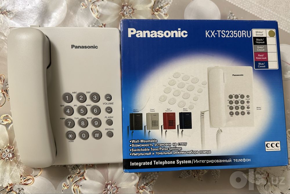 Стационарный проводной телефон Panasonic | Damashni telefon KX-TS2350