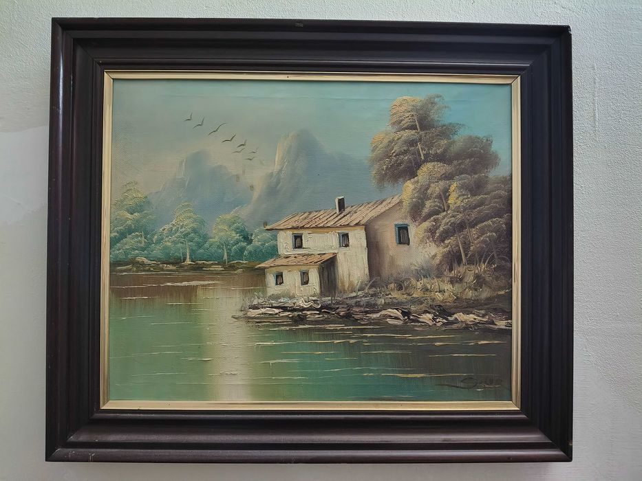 Картина рисувана върху платно .