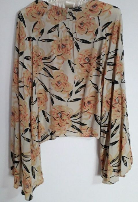 Jacheta din matase imprimeu floral