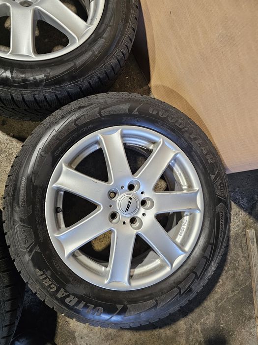 4 jante 5x108 R17 cu anvelope iarna 235 60 17 Goodyear