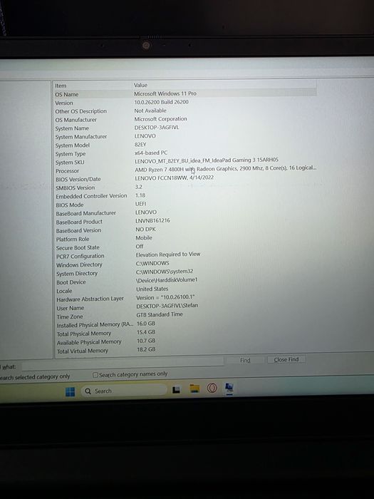 Lenovo ideapad gaming 3 15arh5