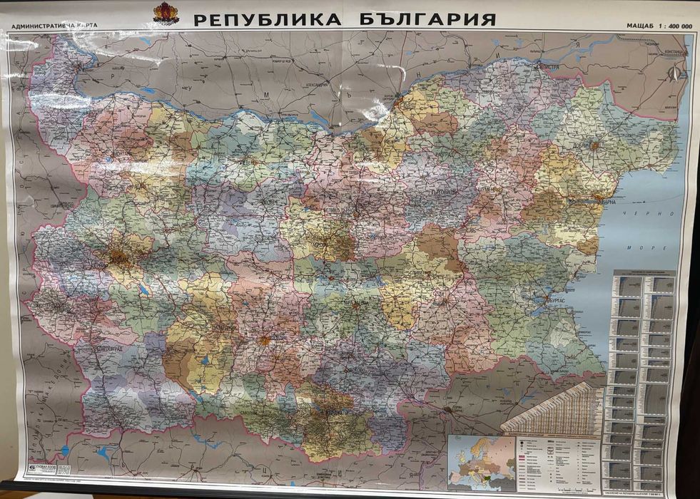 Исторически карти – Административна карта на България