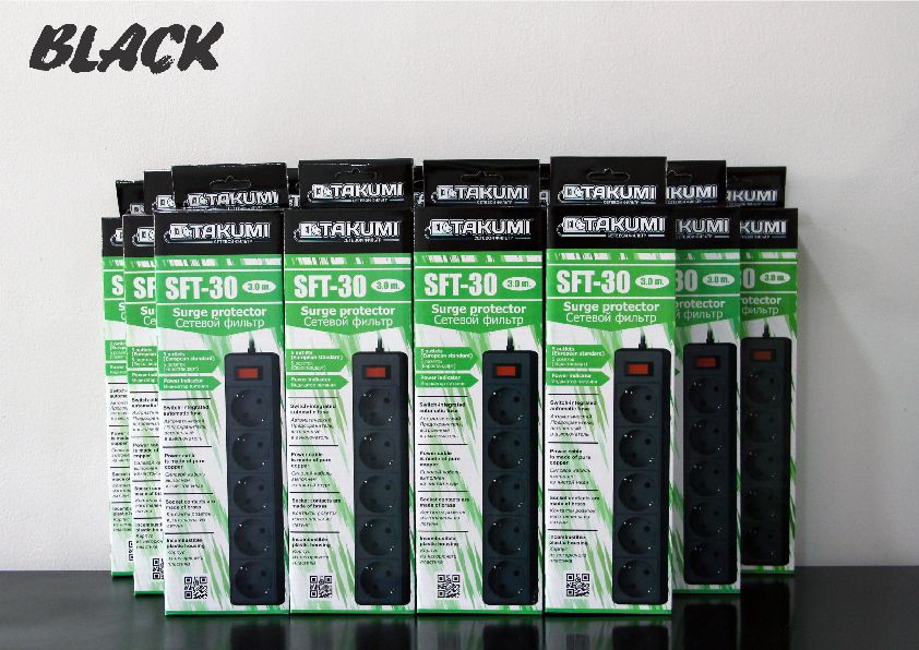 Удлинители (сетевые фильтры) «TAKUMI» с заземлением #пилот