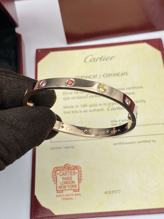 Brățară Cartier Love - unisex - 10 Diamonds 16 Rose Gold 750 Full Box