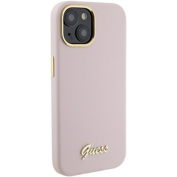 Guess guhcp15ssmbslp iphone 15 / 14 / 13 6.1" pink hardcase silicone s