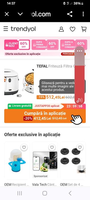 Friptoza Tefal.an perfecta stare