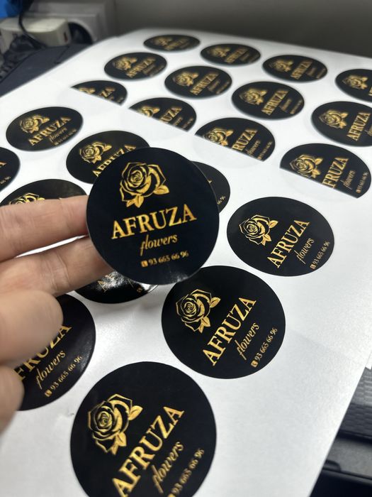 Наклейки разного вида на заказ