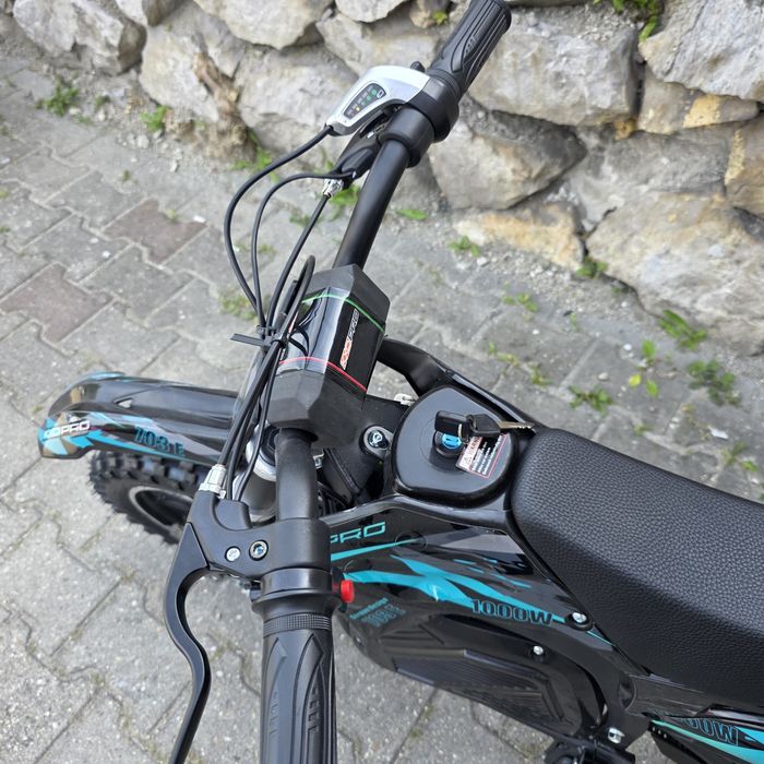 Motocross Electric Pentru Copii KXD Pro Germany 1000W 36V roti 10 inch Turcoaz Nou adus din Germania