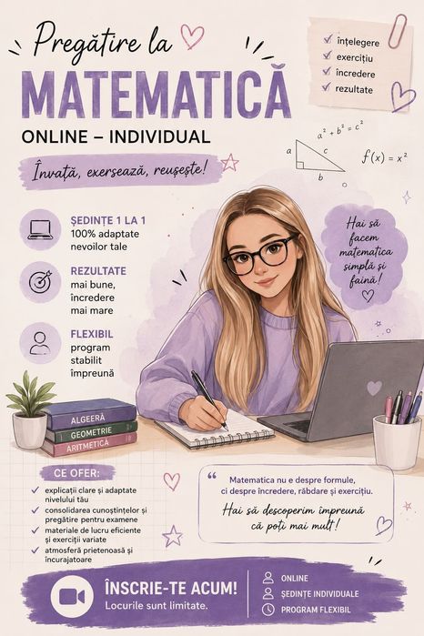 Meditații la Matematica Online – Pregătire Intensivă & Rezultate Guarantate