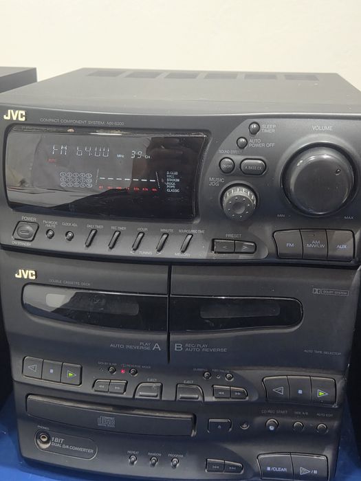 Combină muzicală JVC CA-S200 cu boxe, telecomandă RM-SES200U și boxe originale