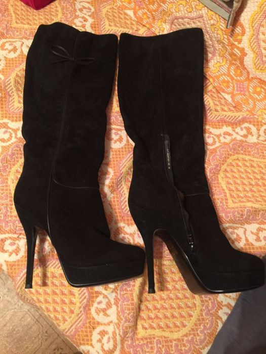 Сапоги замша