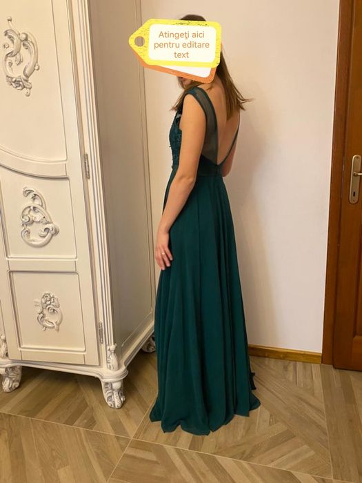 Rochie eleganta verde smarald