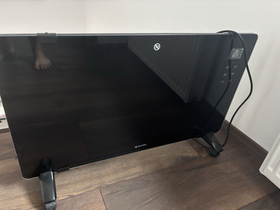 Convector electric Paxton CD-2000W, 2000 W, 2 trepte, Wi-Fi, termostat, telecomandă, afișaj LED, control touch, negru.