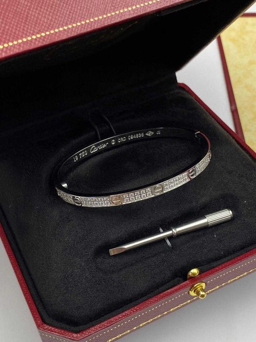 Brățară Cartier LOVE 19 White Gold 750 Small Diamonds