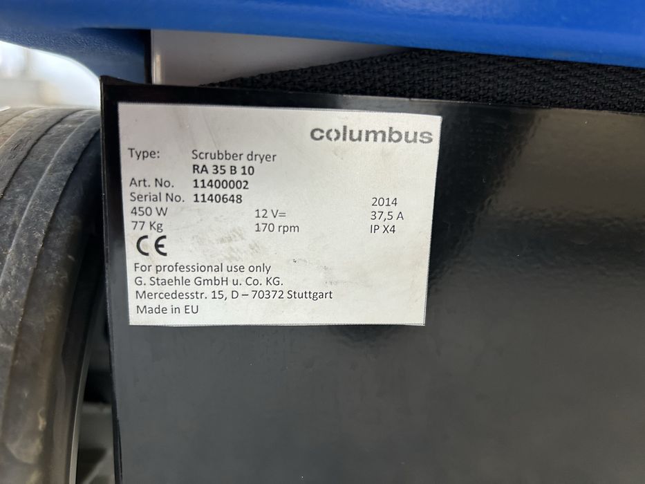 Еднодискова почистваща машина COLUMBUS