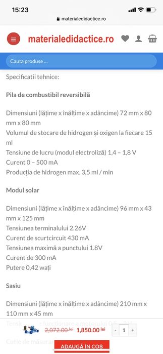 Set masinuta Dr Fuell Cell