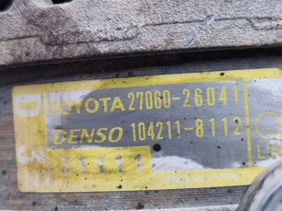 Alternator Toyota Rav 4 IV 2.0 Diesel 2012 - 2015 124CP 1998CC 1AD - FTV Euro5 (1492) ...