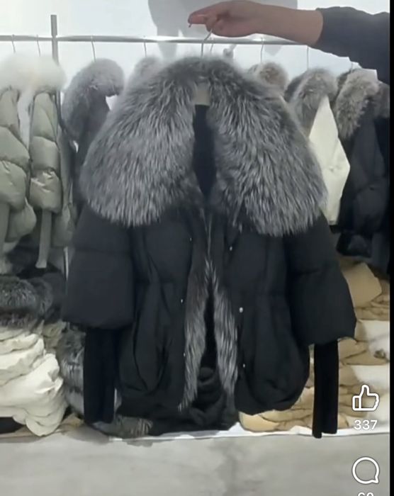 Дамско яке с естествен косъм