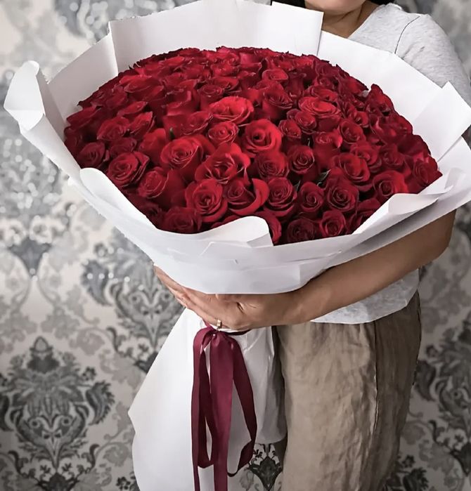 Продам 101 розу 60 см