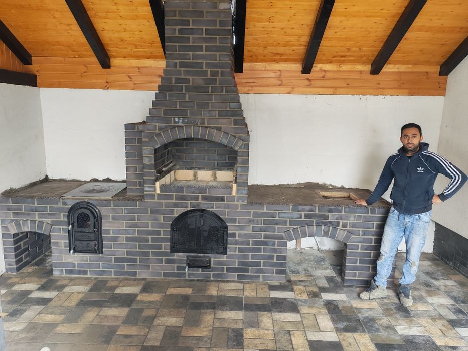 Grătare rustice din cărămidă