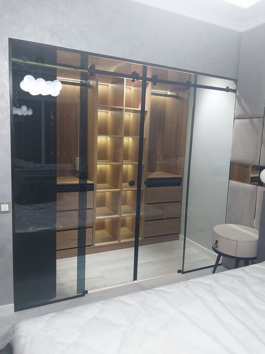 Dush kabina kalyonniy oyna peregarotka ishlarini qilamizСтеклянные пер