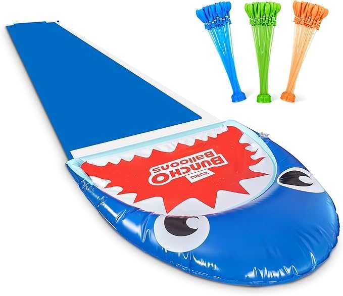 Голяма Водна пързалка 5м Shark с над 100 водни балона бомби ZURU Bunch O Balloons