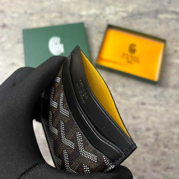 Portofel Goyard Cardholder Negru, din Piele Texturată
