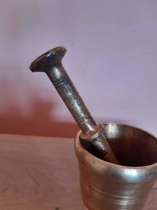 Хаванче с чукало, чист месинг, Бг производство от старите