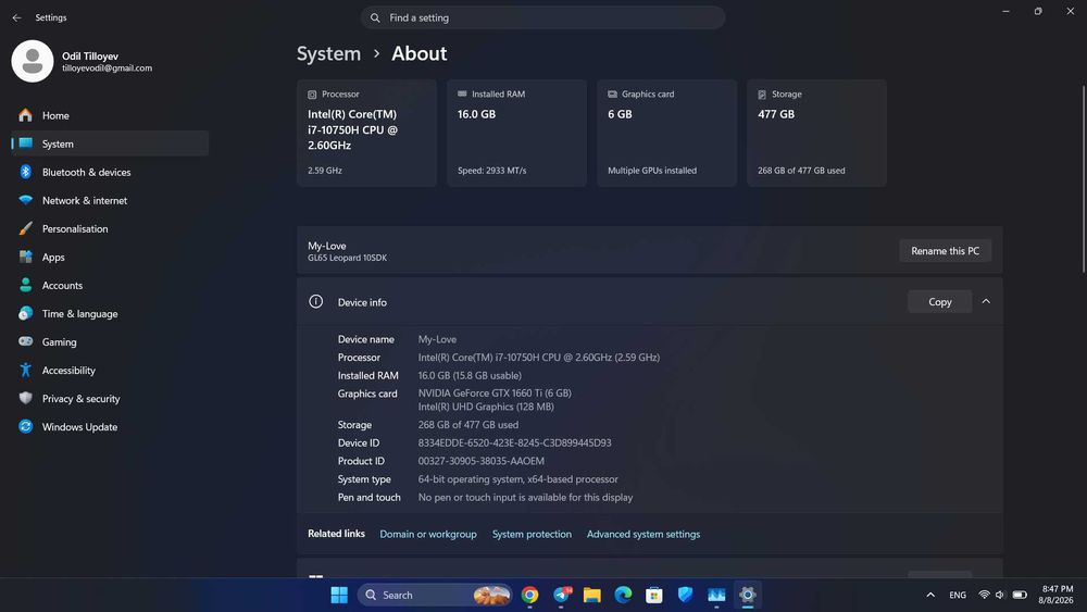 Laptop Ноутбук Msi Leopard GL 65