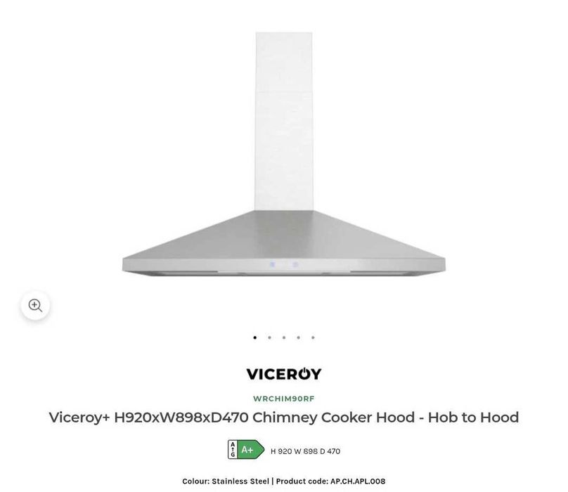 Нов!Абсорбатор/аспиратор/ширм Viceroy WRCHIM90RFBK 90 см.