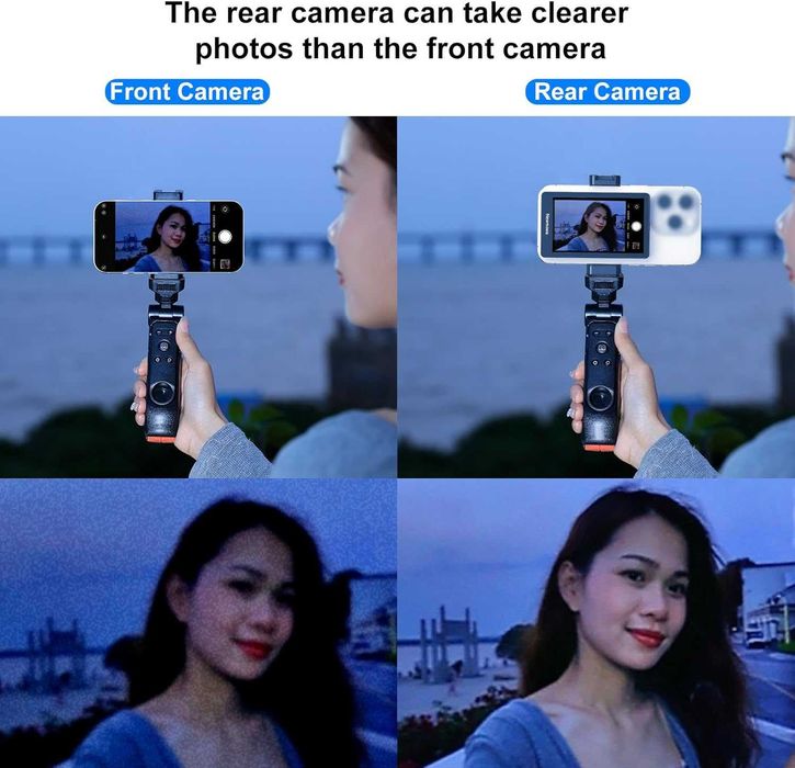 Newmowa 4K 30fps кабелен+1080P безжичен екран, 2 в 1 магнитен за селфи