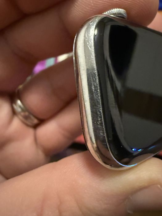 Apple watch seria 7, 45mm, stainless steel SS, display impecabil, esim