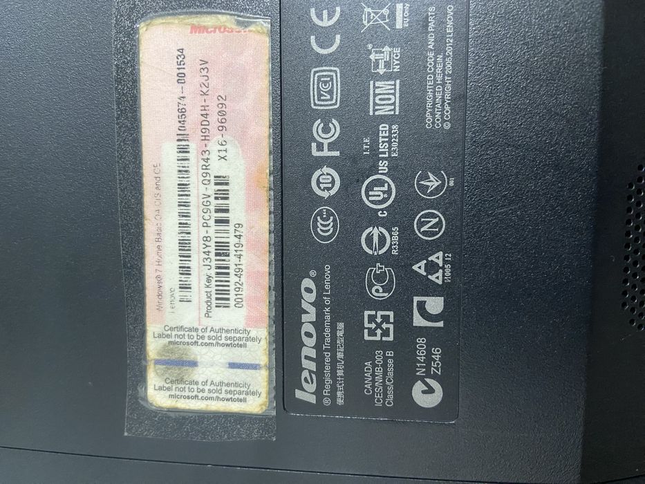 Продам два ноутбука lenovo + hp