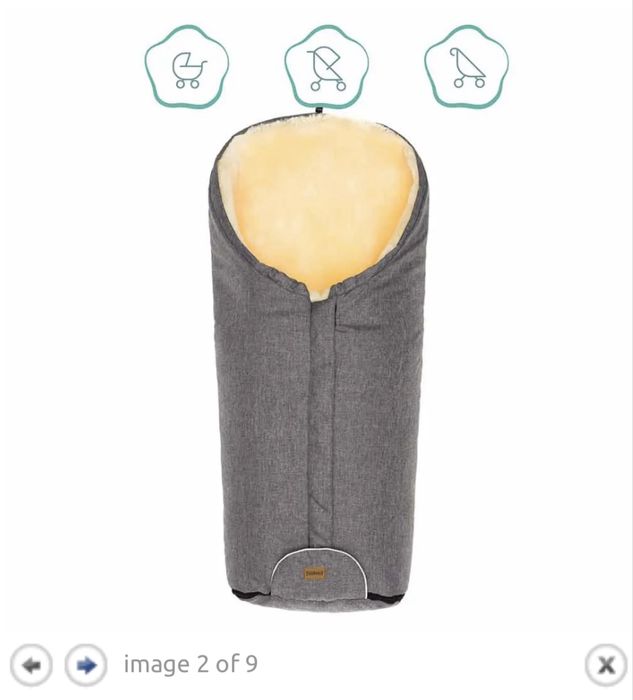 Зимно чувалче за детска количка с овча кожа Fillikid Tacama