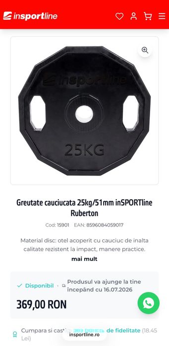 Discuri fitness Insportline