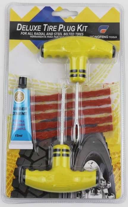 Ремонтен комплект лепене на спукани гуми авариен кола бус шило фитили