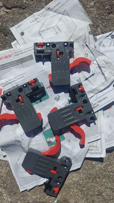 Скрити водачи за чекмедже Samet Smart Slide, частично изтегляне (Single Extension), Push to Open, 30kg.