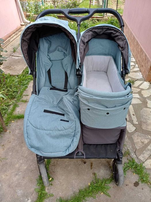 Carucior gemeni 3 in 1 Easy Go Domino Mineral Green