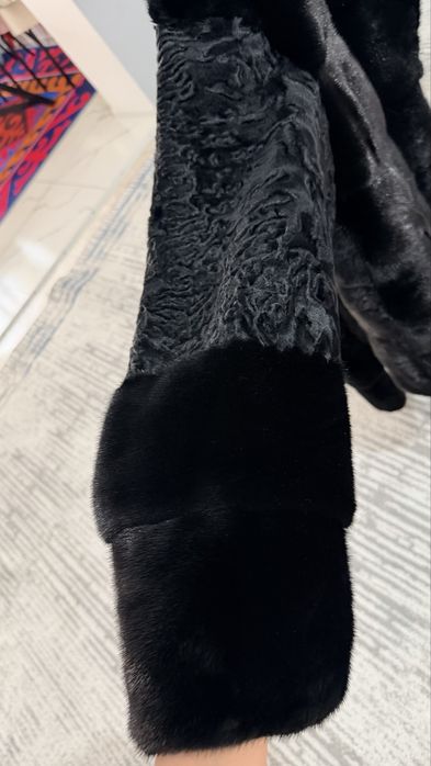 Норковая+каракулевая шуба