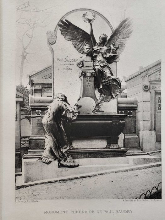 Monument funéraire – Planșă – Paul Baudry, gravură sec. XIX