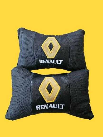 възглавнички за автомобил Renault Рено бродирани Кожа 2 броя